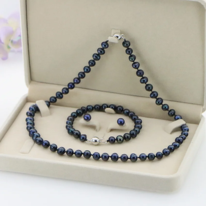 Ожерелье браслет и серьги с искусственным жемчугом | Украшения аксессуары