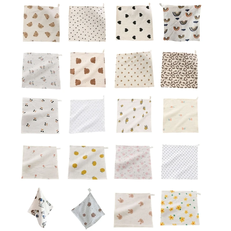 

Infant Face Cloth Printed Saliva-Towel Child Bib Square Bib Nursing Burp Cloth