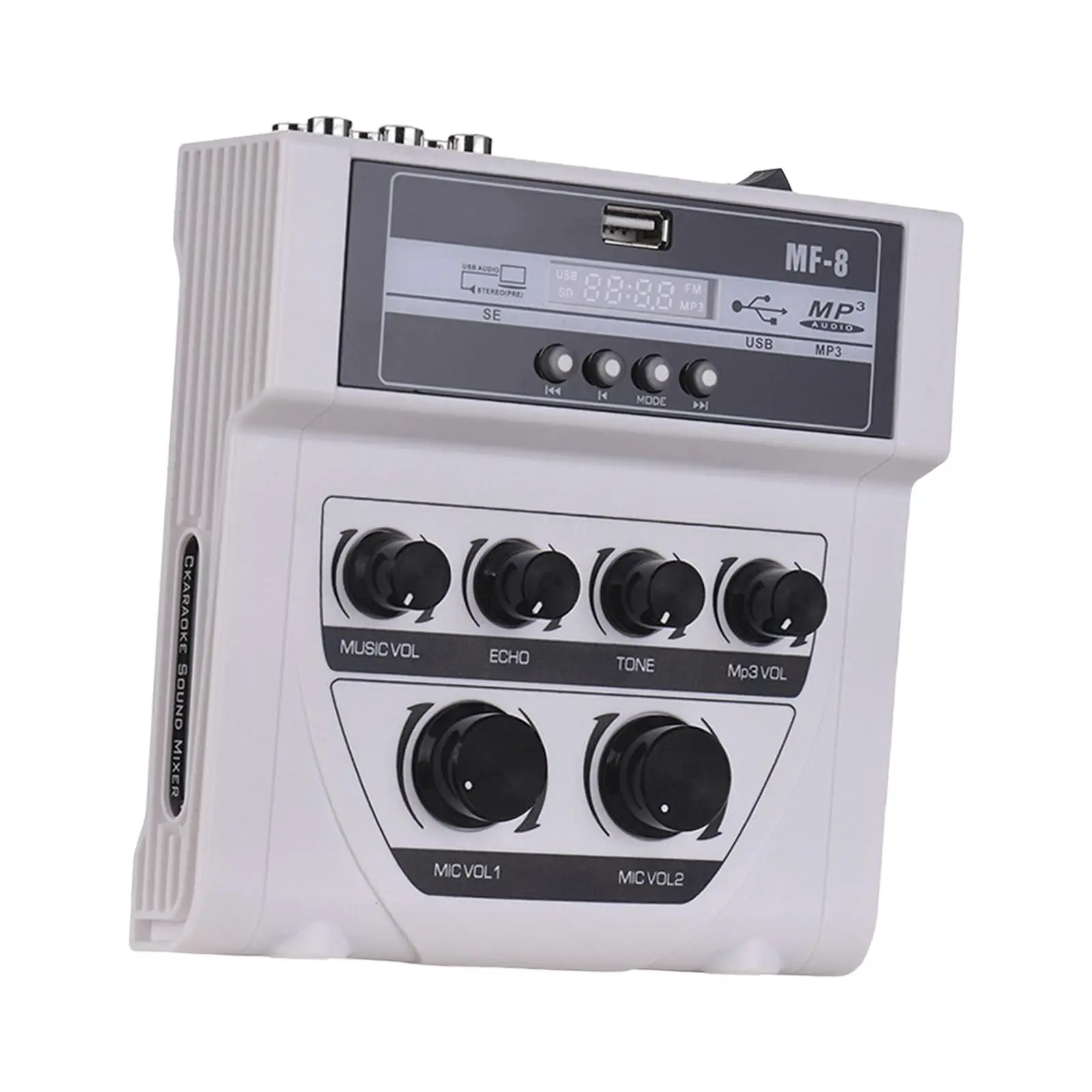 

Reverb American Plug for Live Broadcast Compact Size Portable Easily Install Lightweight Mic Mixer Audio Sound Mixing Board