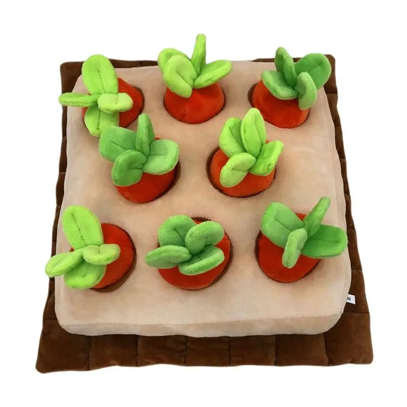 

Plush Carrot Dog Toys Dogs Puzzle Hide Seek Food Foraging Training Slow Feeder Toys Stress Release Pets Pet Supplies