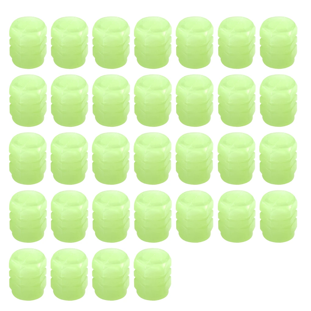 

Plastic Automobiles Tire Valve Cap Luminous Universal Rubber Gasket Leakproof Motorcycle Replacing Caps Accessories