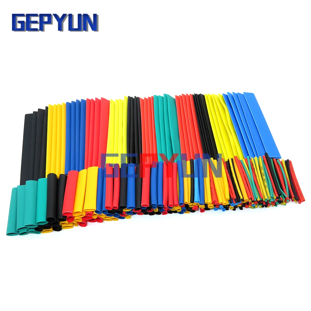 328 шт. полиолефиновые термоусадочные трубки 8 размеров 5 цветов 2:1 - купить по