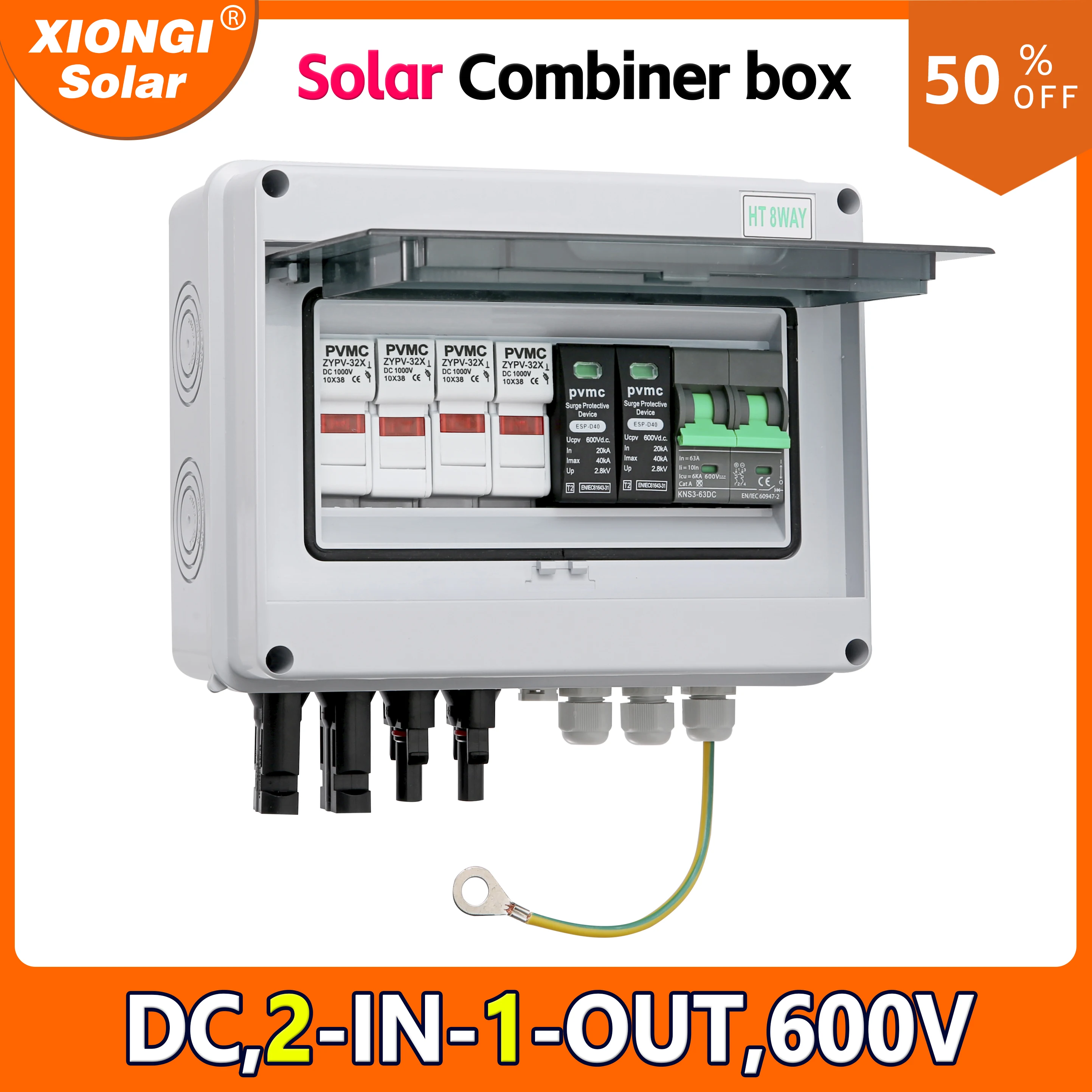 

Солнечный комбинирующий блок XIONGISOLAR 2 входа 1 выход 600В