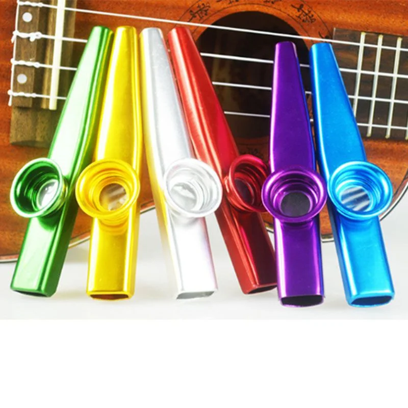 

6PCS Metal Kazoo for Beginner Flute Instrument Music Lovers Lightweight Portable Woodwind Instrument Simple Design Lightweight
