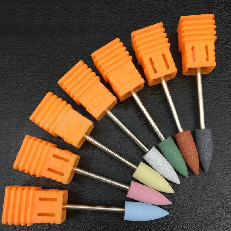 1Pcs Nail Drill Bits Rubber Silicone Milling Cutter Files Burr Buffer for Electric Machine Nail Art Grinder Cuticle Tools images - 6
