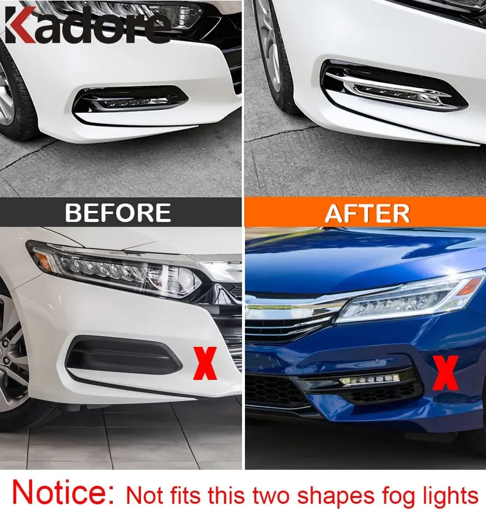 Для Honda Accord 2018 2019 2020 ABS хромированный передний противотуманный фонарь