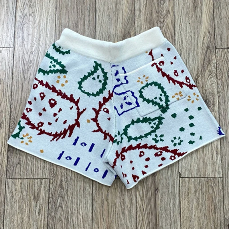 Шорты Жаккардовые на шнурке для мужчин и женщин короткие бриджи с эластичным