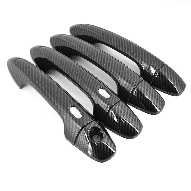 

Carbon Fiber Printed Exterior Car Door Handle Sticker Cover for TOYOTA FORTUNER 2016 2017 2018 2019 2020 2021 Styling