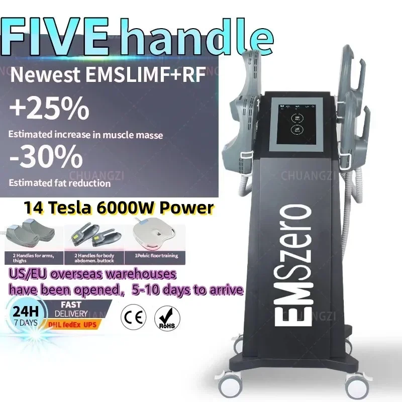 

Лидер продаж, Neo emslim Nova 6000 Вт, высокая мощность, 4 радиочастотных ручки, Высокоэффективная Лепка тела, устройство для стимуляции мышц