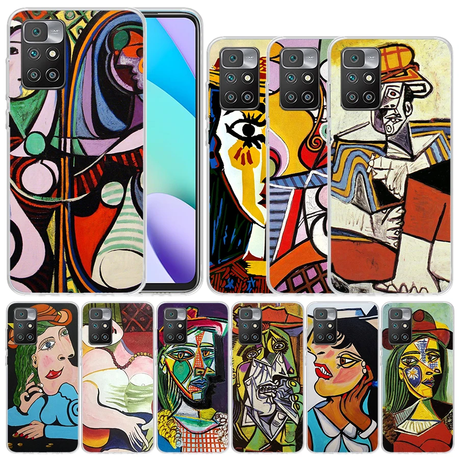 

Picasso Abstract Art Painting Soft Cover for Redmi 10 10A 10C 9 9A 9C 9T Print Phone Case 8 8A 7 7A K20 6 Pro 6A S2 K40 Pattern