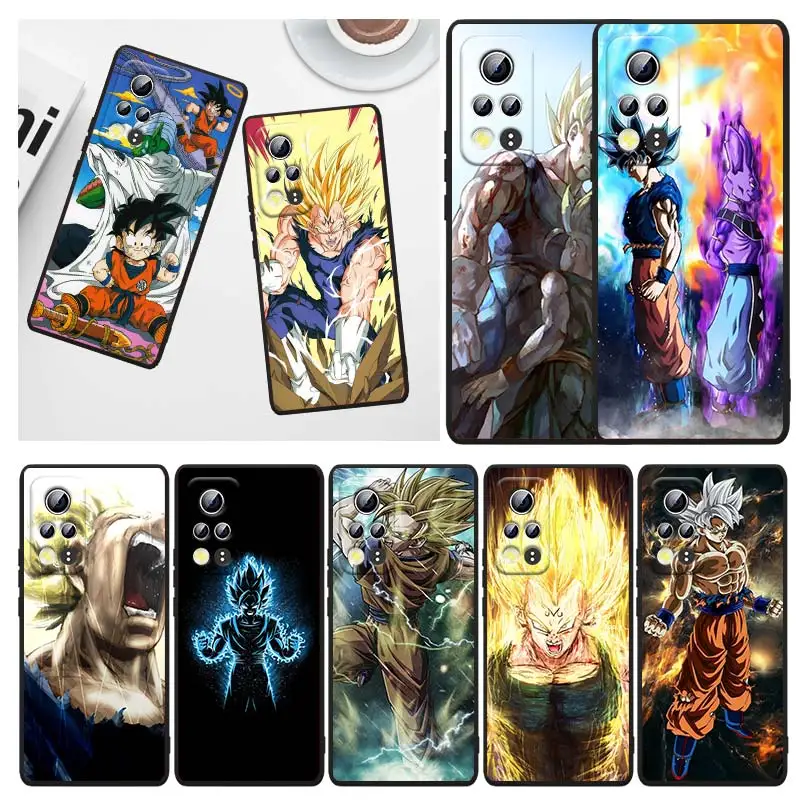 

Goku dragon ball animation For Honor 60 50 30 30i 30S V30 X30i X20 10X X10 Play 5T Pro Plus Lite SE 5G Black Phone Case Capa