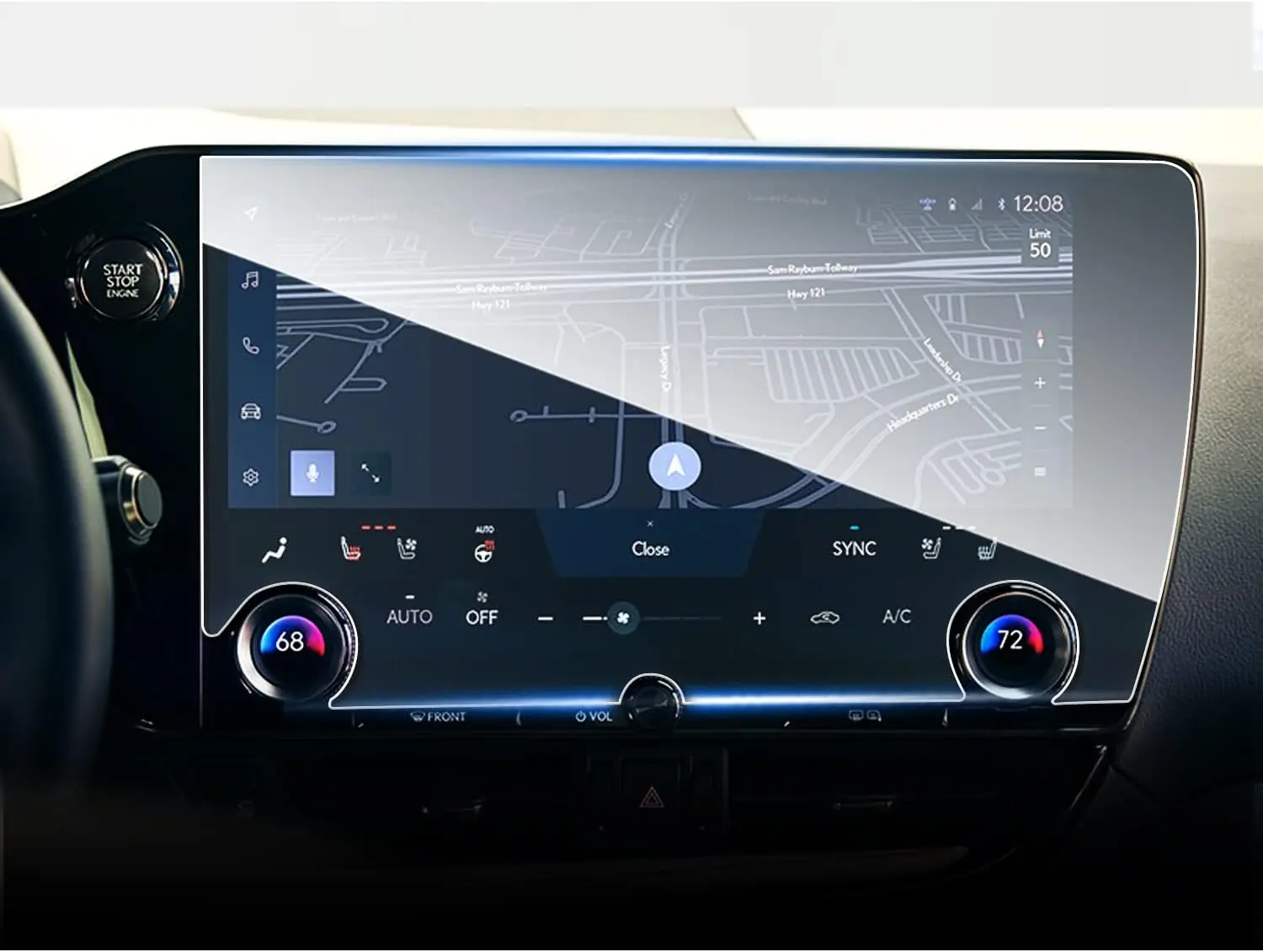 

For Lexus NX 250 NX 350 NX 350h NX 450h+ 2022 2023 Car Navigation Screen Tempered Glass film Protector car interior Accessories