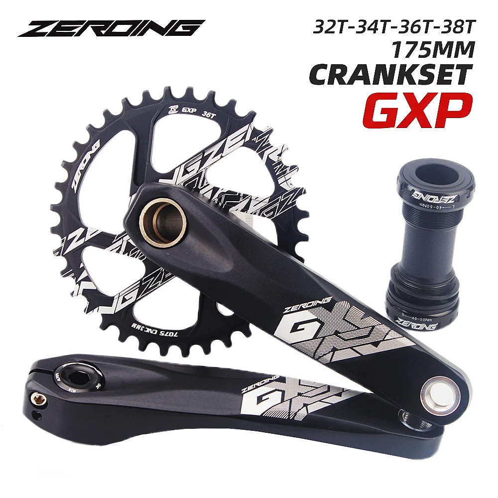 Велосипедная шатунная группа GX для горного велосипеда с интегрированной зубчатой диском 3/6 градусов GXP Chainring 175mm 32/34/36/38T с нижней кронштейном.