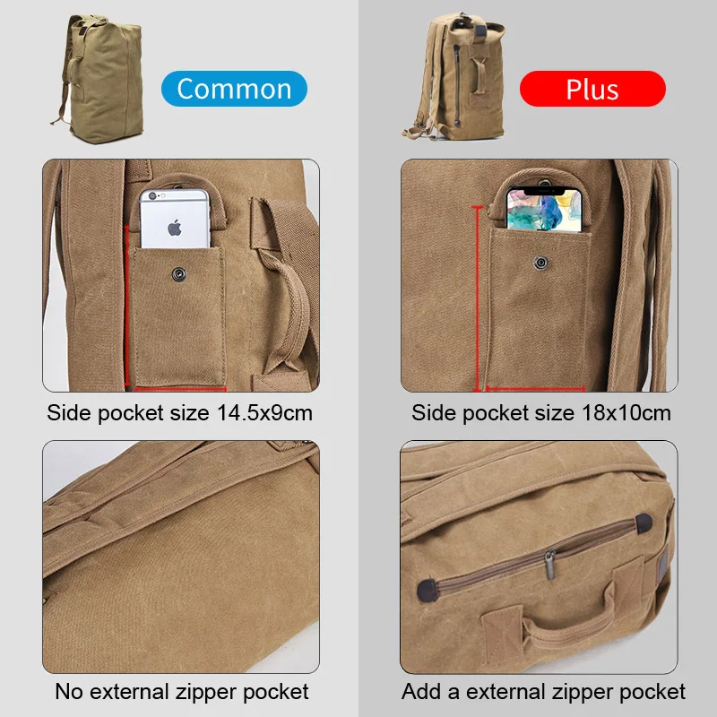 

Rucksack Backpack Bucket Backpack Travel Male Large Bag Capacity Boys Mountaineering Luggage Shoulder Bags For Canvas Men
