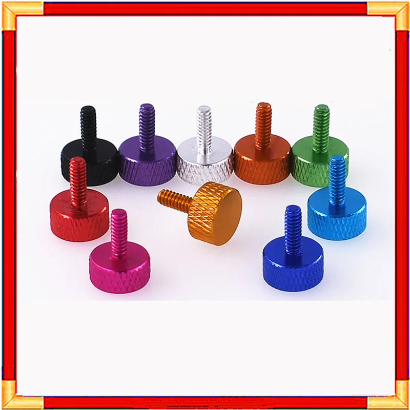 1 шт. цветной винт с накатанной головкой из алюминиевого сплава ручная затяжка 6