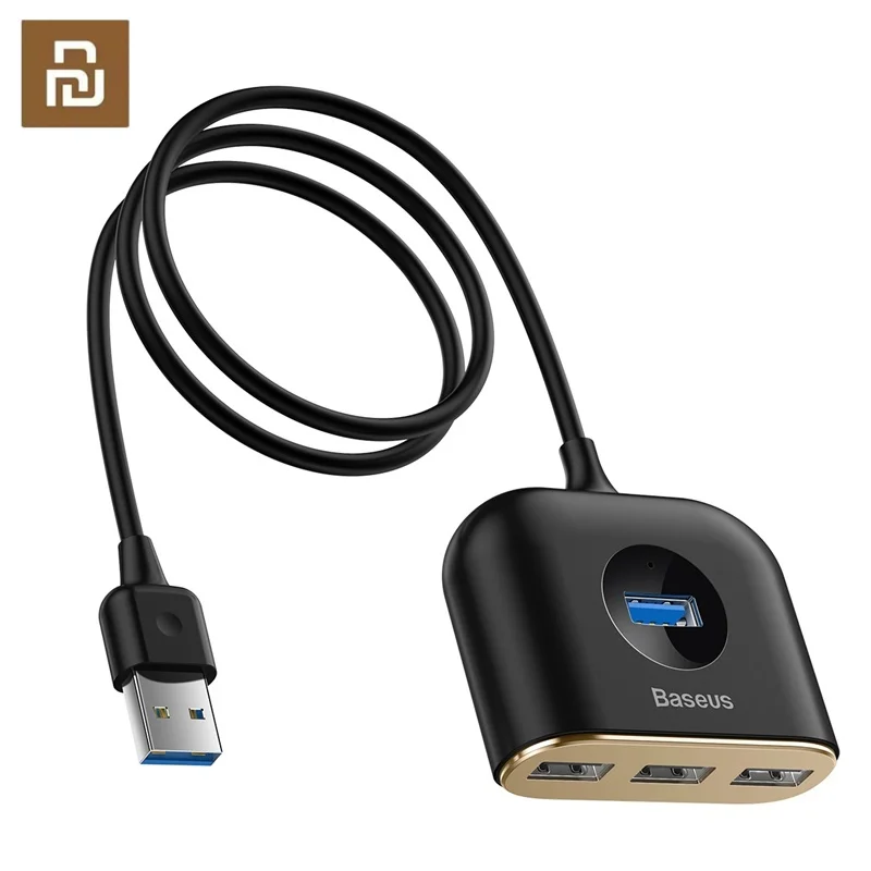 

Youpin Baseus USB HUB 3.0 2.0 4 Ports External USB A to A HUB High Speed OTG Adapter for Notebook PC U Disk Laptop Card Reader