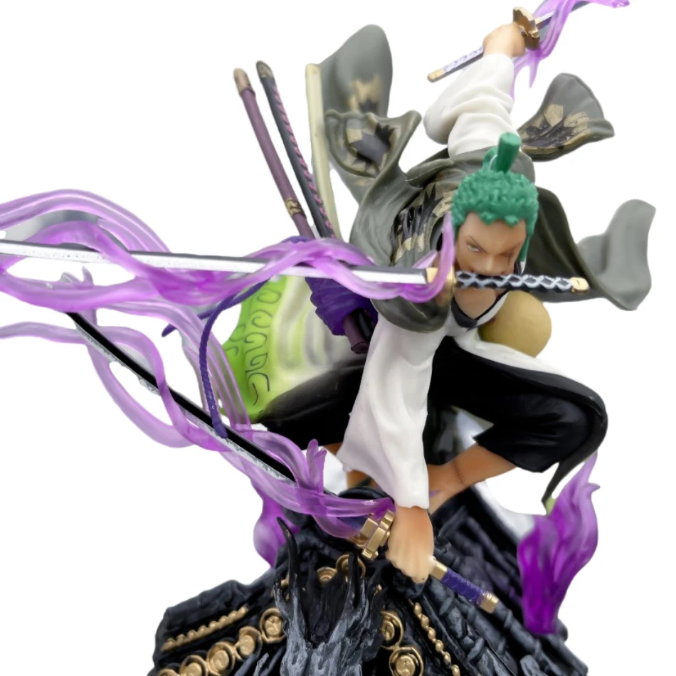 22 См Цельная Фигурка Roro Na Zoro С Крышей Саурона И Тремя Ножами Аниме Модель Из ПВХ
