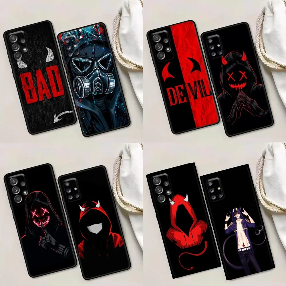 

Phone Case for Samsung A01 A02 A03s A11 A12 A21s A32 A41 A72 A52s 5G A91 A91s Soft Case Anime Devil Bad Boy