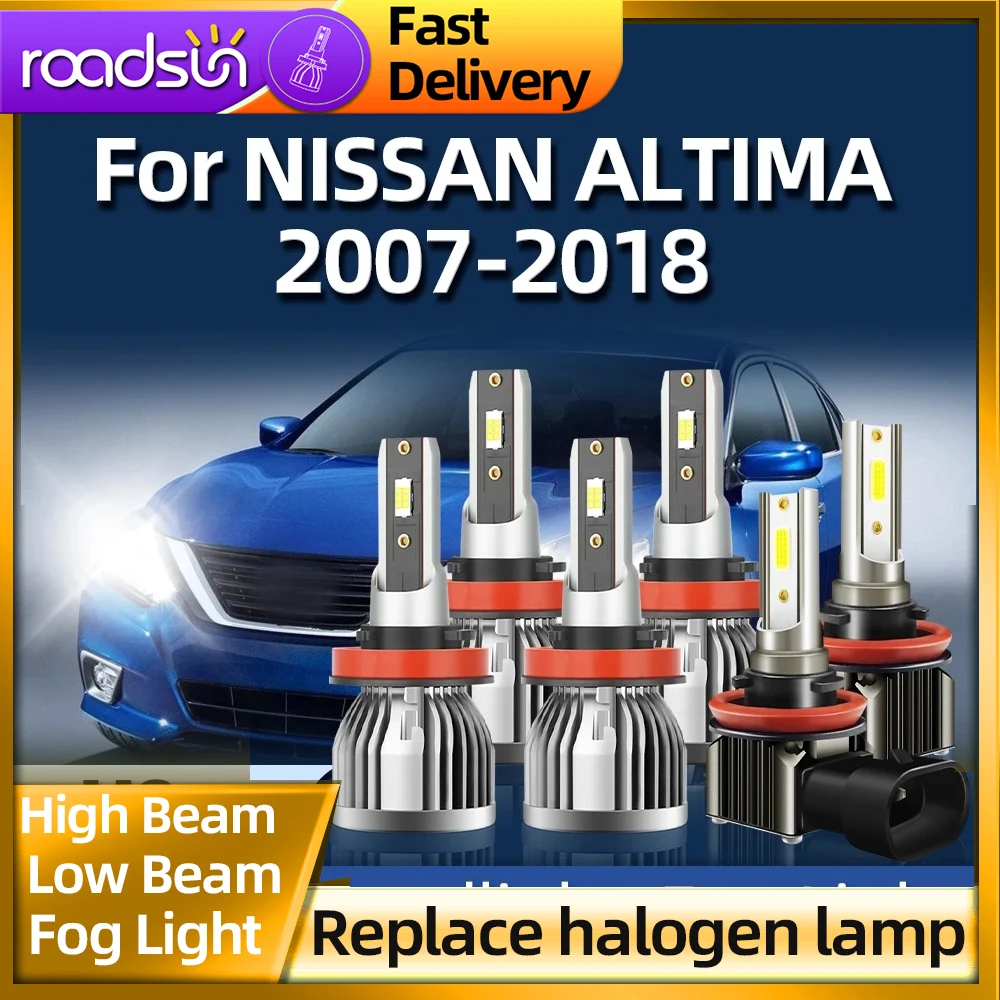 Roadsun H9 H11 Светодиодный 26000LM фара 110W Super Auto Lamp For NISSAN Altima 2015-2018 2007 2008 2009 2010 2011 2012 2013