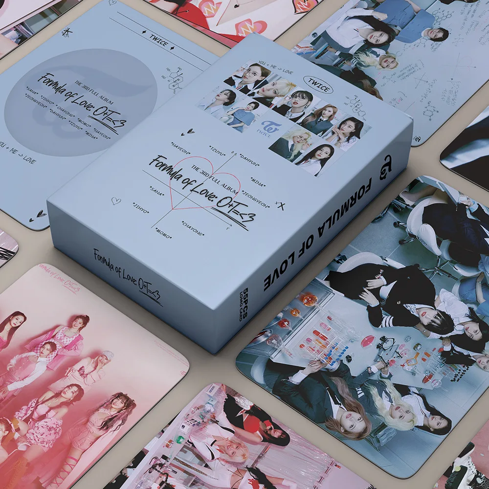 Новый альбом Kpop 55 шт./компл. 2021 открытки с надписью double Post Lomo Формула любви: O + T = 3