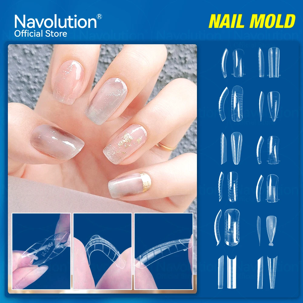 

Acrylic Extension False Nail Tips Sculpted Full Cover Nail Tips Fake Finger UV Gel Polish Quick Building Mold Manicures Tool Set