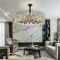 modern crystal chandelier for living room black chandelier light fixtures restaurant light round hanging lamp dining room