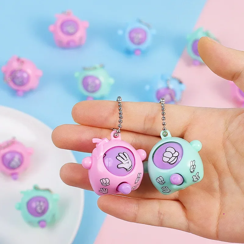 Интерактивный мини-игровой брелок на тему животных с бумажными ножницами для