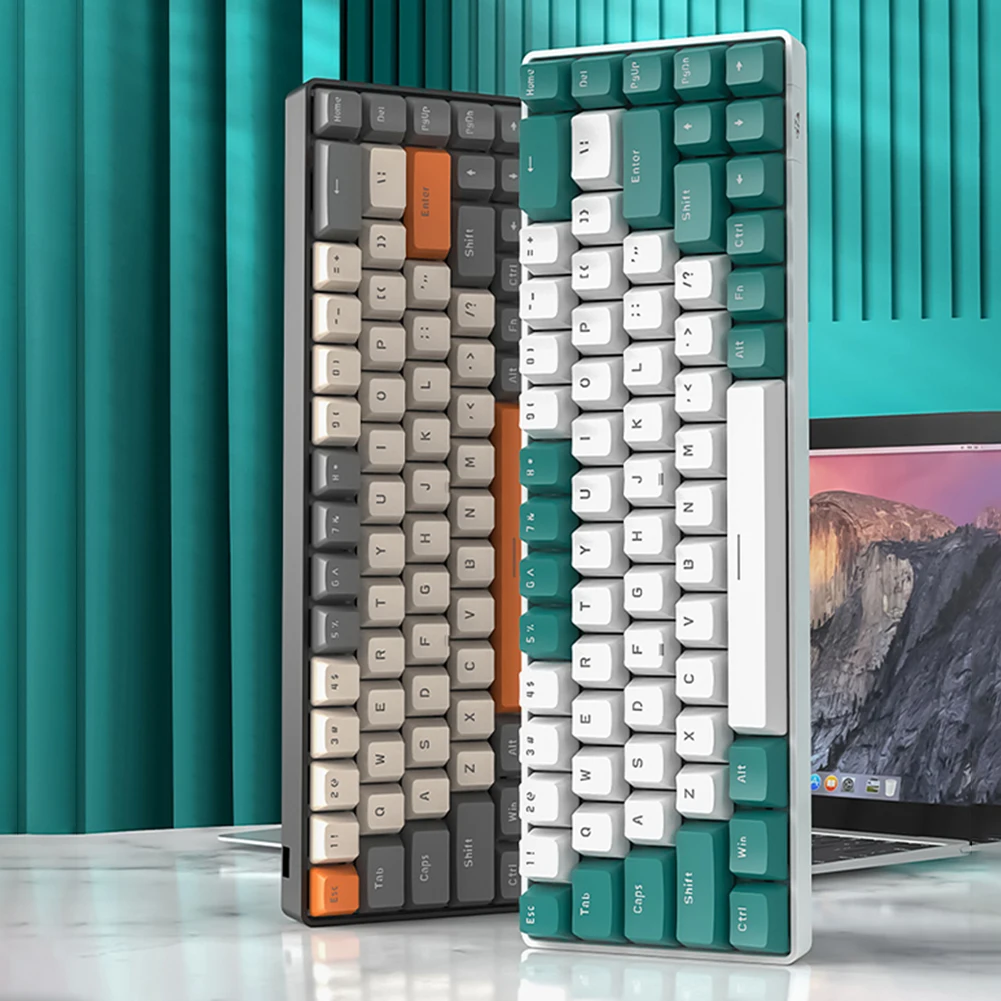 

Проводная Механическая клавиатура T8, 68 клавиш, RGB подсветка, проводная игровая клавиатура, светящиеся клавиши для планшета, ноутбука, компью...