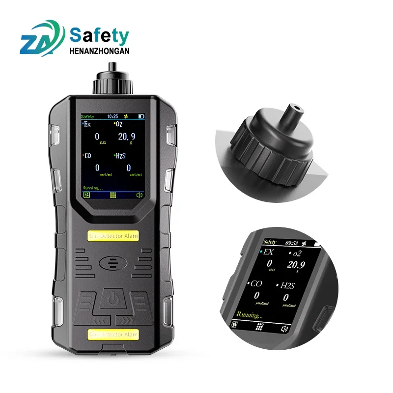 Multi H2S LEL Детектор кислородного газа Ручной измеритель ВАК Портативный детектор