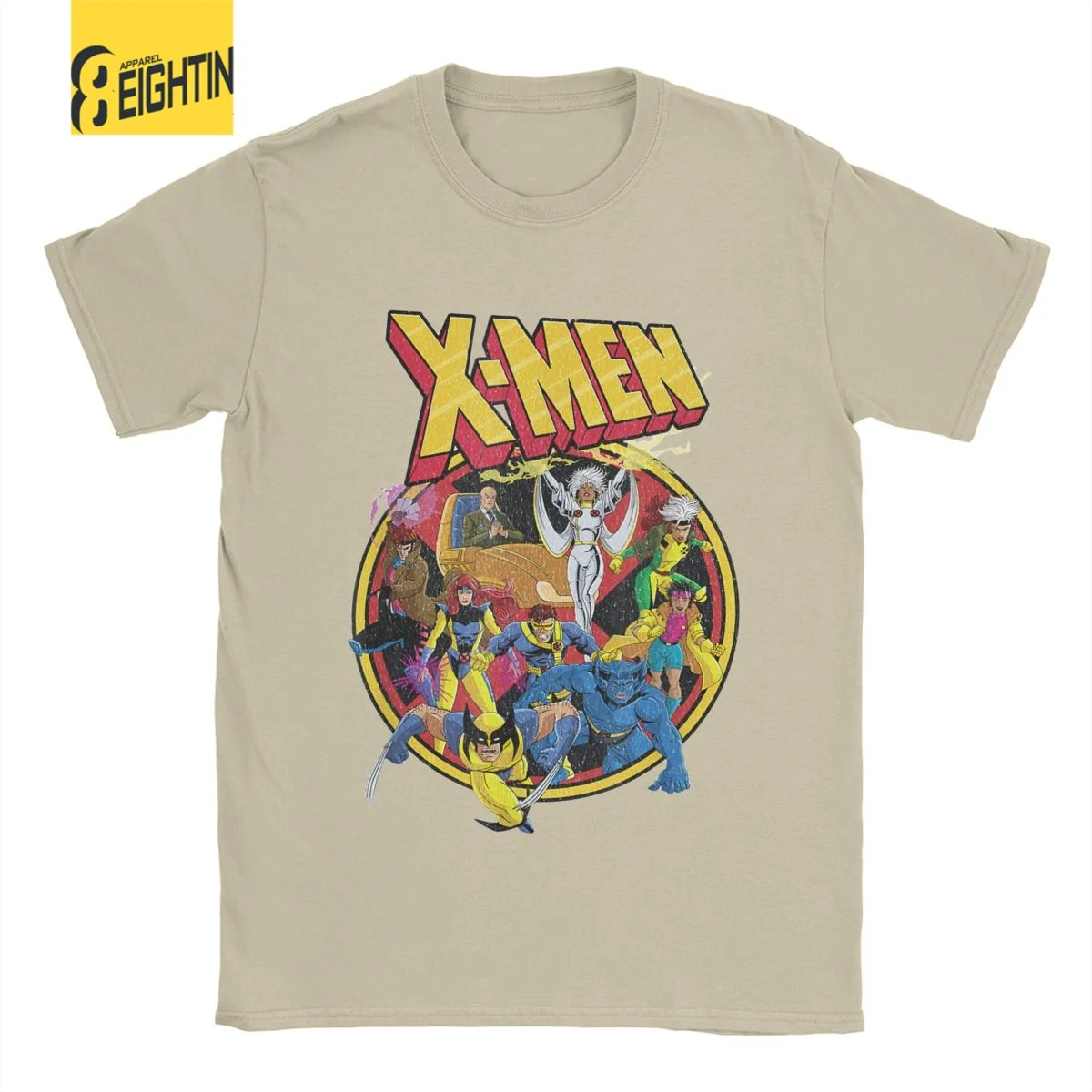 Disney Men S Men Animated Series Retro 90s Clothing Women T-Shirt O-Neck Printed Top Marvel X Men Wolverine Female Funny T Shirt