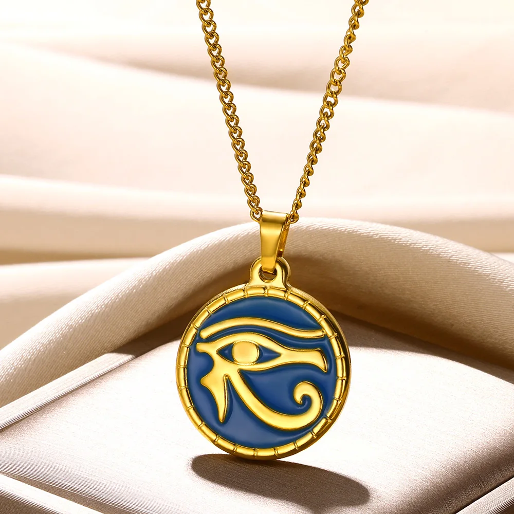 Женское Классическое Круглое Ожерелье С Подвеской Из Нержавеющей Стали В