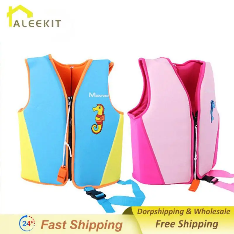 

High Buoyancy Safe Pink Waterproof Floating Swimming Life Vest Trend Professional Comfortable Blue Beach Swimming Training Aids