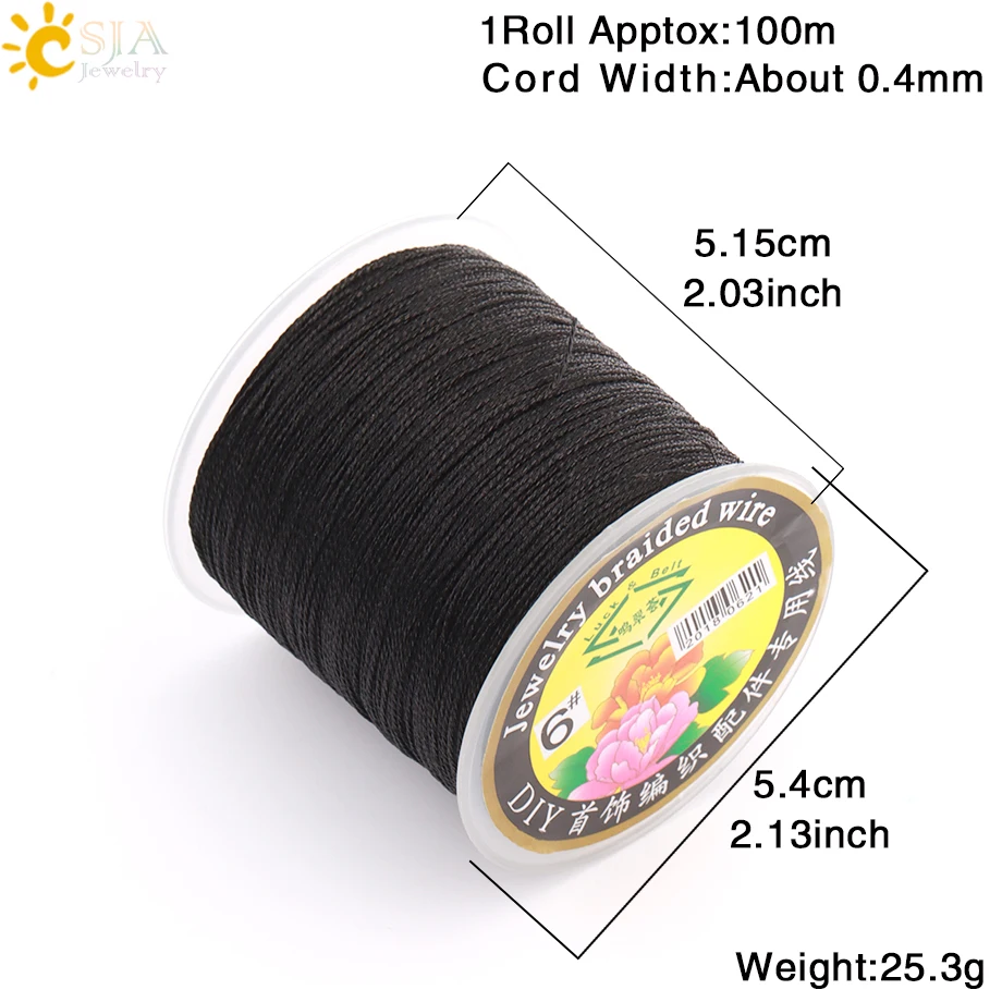 Прочный полиамидный нейлоновый шнур CSJA 6 нитей бисер шелковая нить веревка для DIY