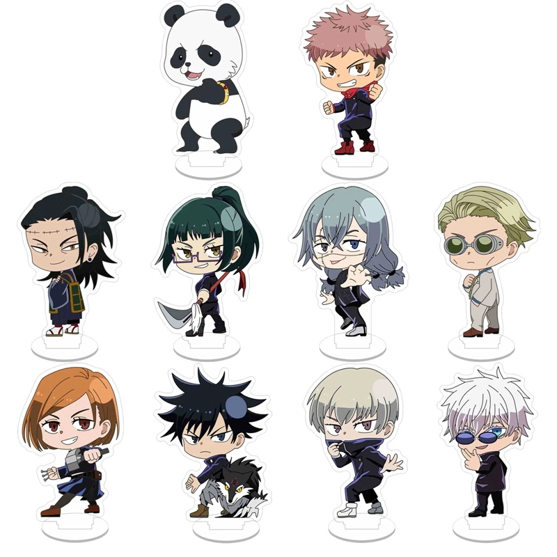 

Anime Jujutsu Kaisen Acrylic Stand 10CM Fushiguro Megumi Itadori Yuji Gojo Figures Model Plate Holder Desktop Standing Decor