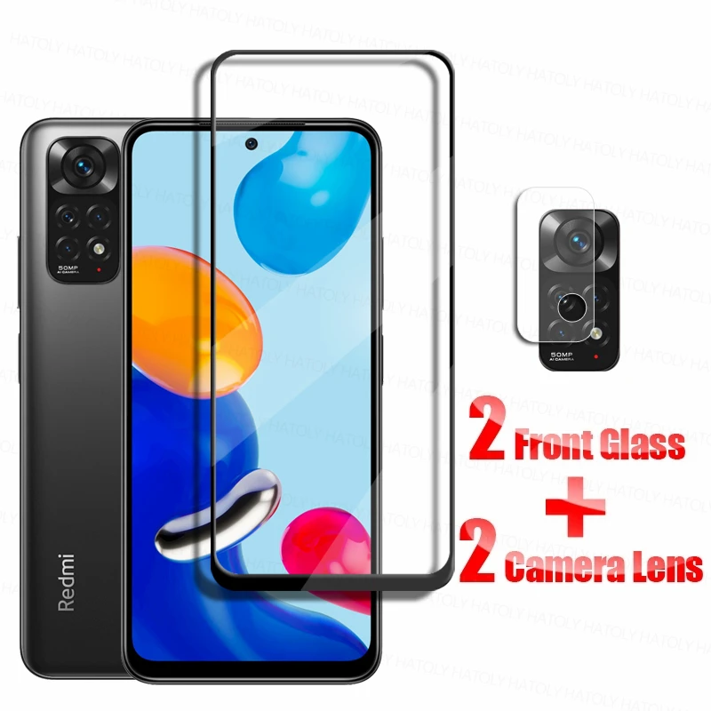 Стекло на клеевой основе для Xiaomi Redmi Note 11 зеркальное стекло 10C 11S Pro защита экрана