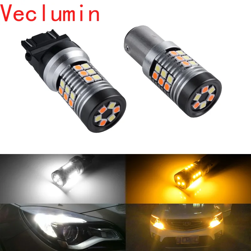 

2pcs18W 1157 Car Brake Light 7440led Turn Signal 3157 Reversing Lamp 7443 30smd 3030 Decoding Car Brake Light 1156 White Yellow