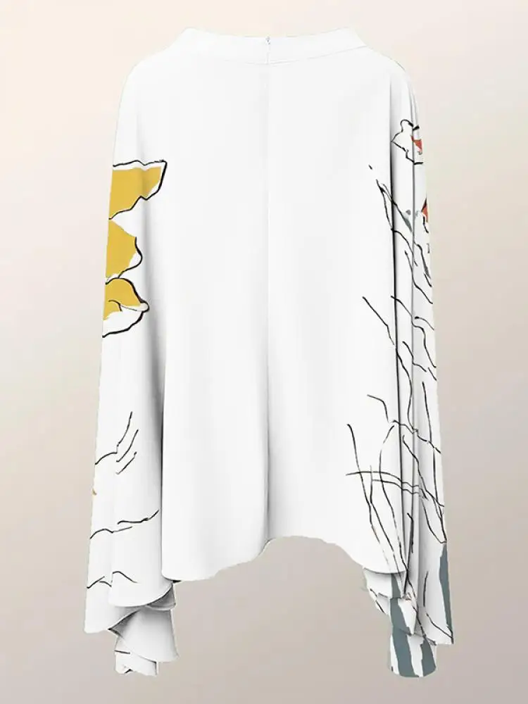 UOOZEE 2024 новые поступления винтажные элегантные футболки на молнии с цветочным