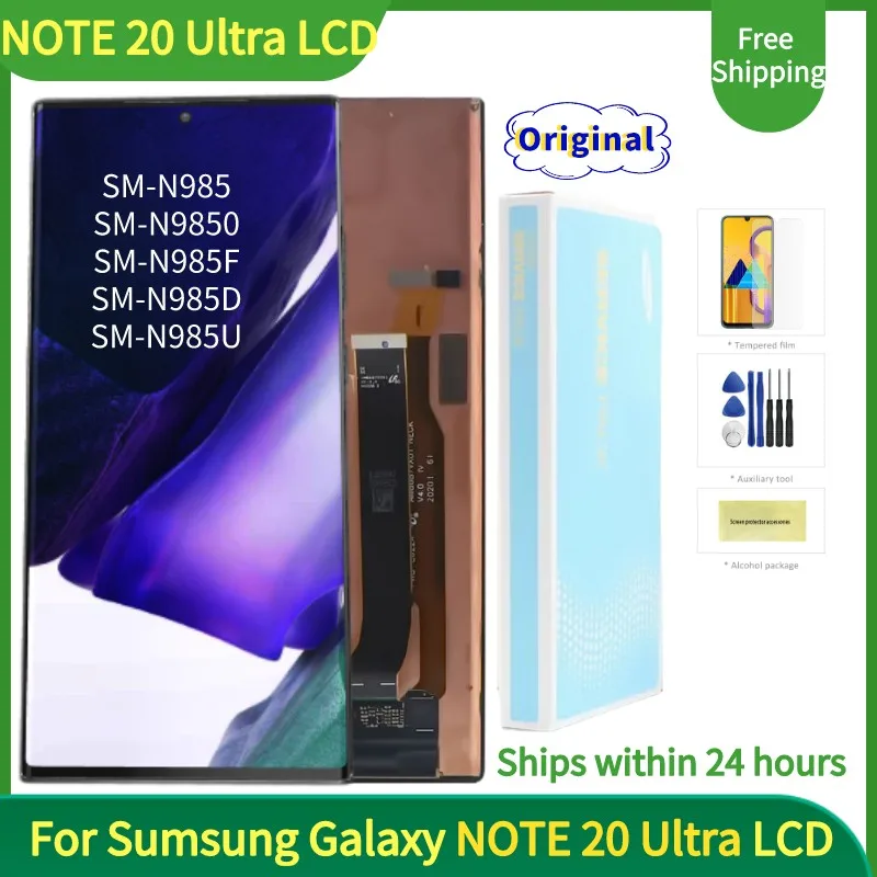 6.9''Original super AMOLED Screen for Samsung Galaxy Note 20 Ultra LCD SM-N985F/D N985 N986 Display Touch Screen Digitizer Parts