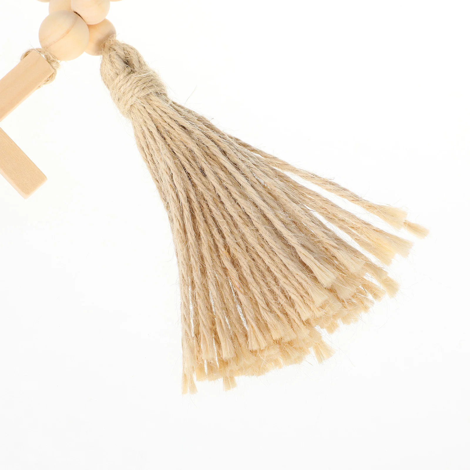 Настенный шпагат в стиле бохо бусины с кисточками бахрома нежная деревянная