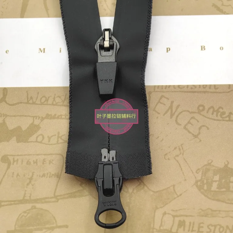 ИКК No. 5. Черная корейская версия водонепроницаемая двусторонняя открытая молния