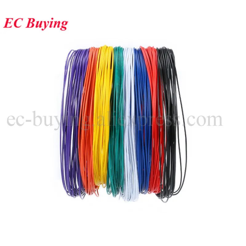 10 метров 1,3 мм ПВХ электронный кабель из луженой меди 26AWG светодиодный кабель, изолированный ПВХ провод, 26 awg удлинитель для подключения провода 10 м