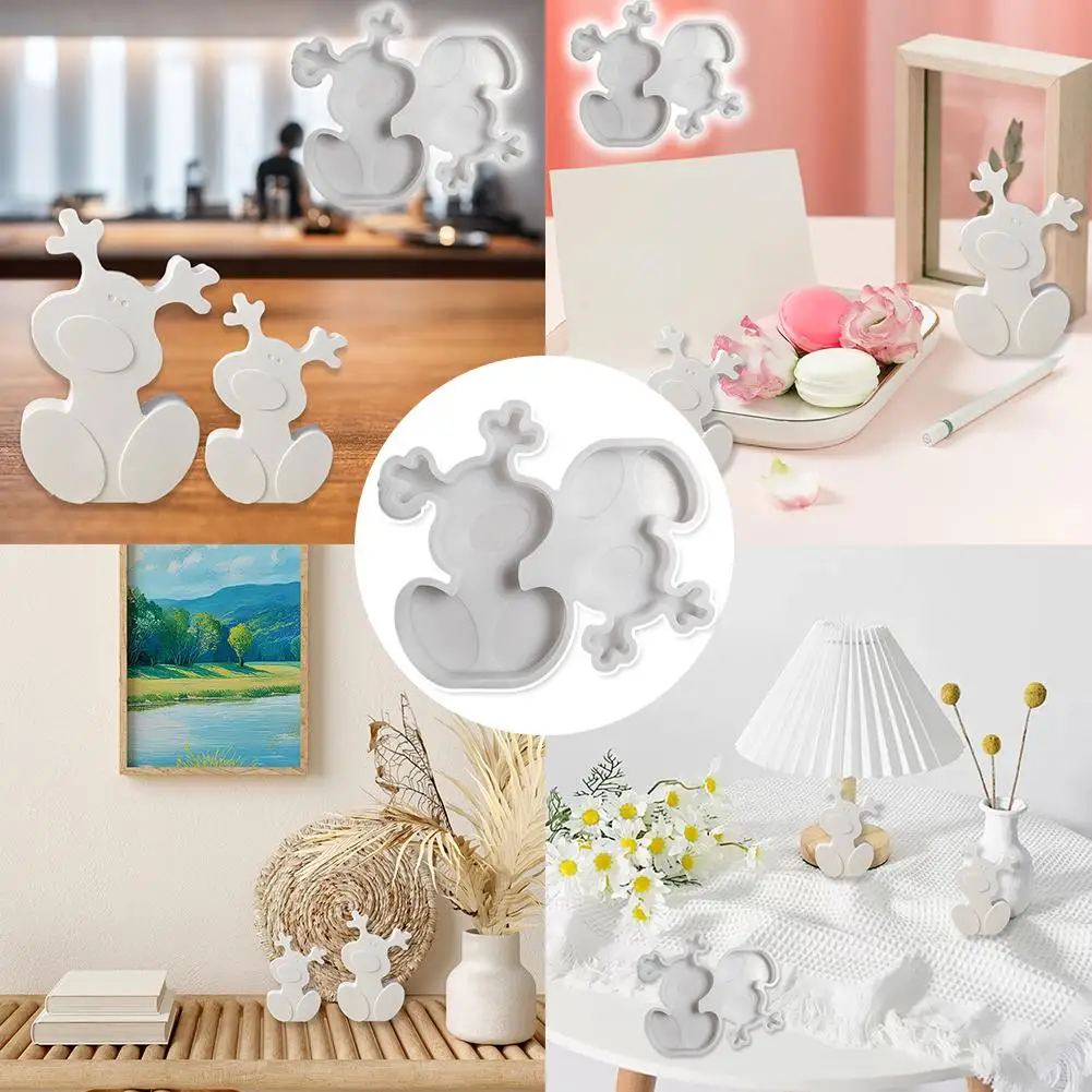 Новая силиконовая 3D форма в виде рождественского мультяшного оленя сделай сам