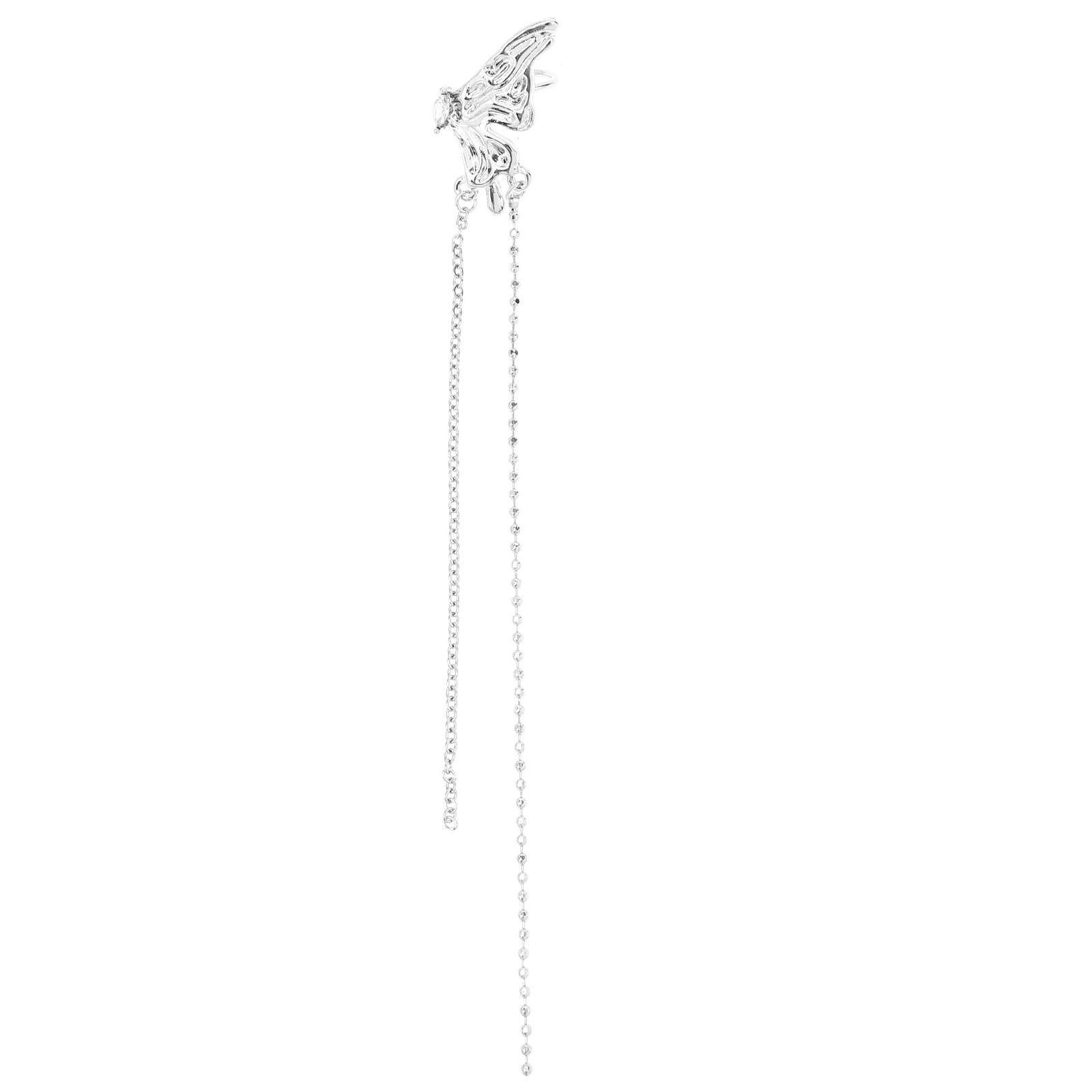 

Butterflies Tassel Ear Clip Delicate Ear Bone Clips Girl Ear Cuffs Ear Decor