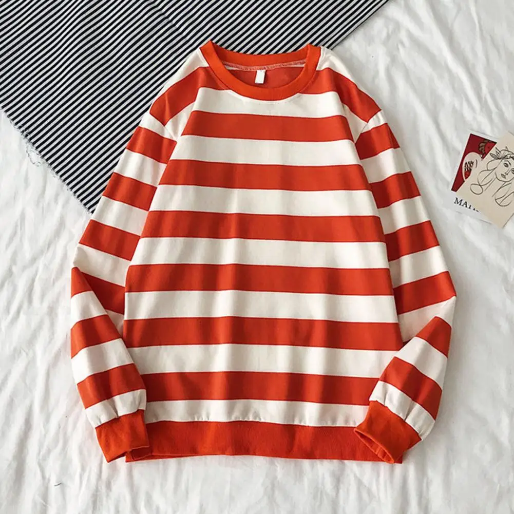 

Great Male Top Elastic Cuff Men Shirt Pullover Streetwear Student Shirt Long Sleeve