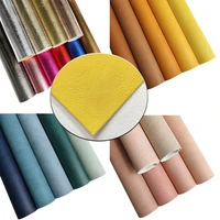 solid color litchi pu fabric material metallic faux leather sheets for bows crafts diy phone cases earrings hair clips handbags