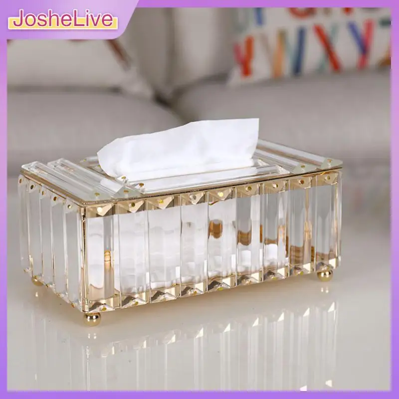 

Элегантный и благородный роскошный прозрачный картонный контейнер для бумажных салфеток из пенопласта, ручная полировка