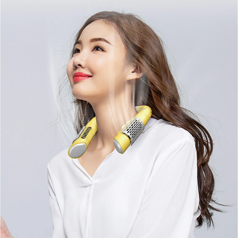 

H13 Neck Fan Outdoor Sports Portable USB Charging Bladeless Fan 2000mA Large Battery Capacity Mini Fan