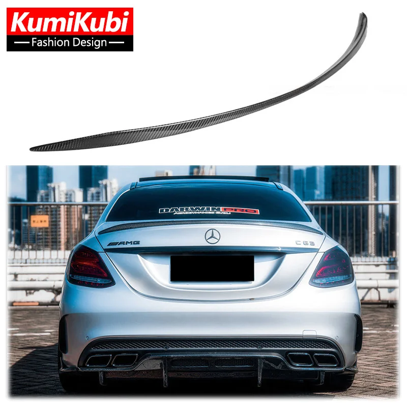 Для Mercedes Benz C Class Sedan 4 Door W205 спойлер C180 C200 C260 C300 C63 C43 2015-2021 глянцевое черное крыло