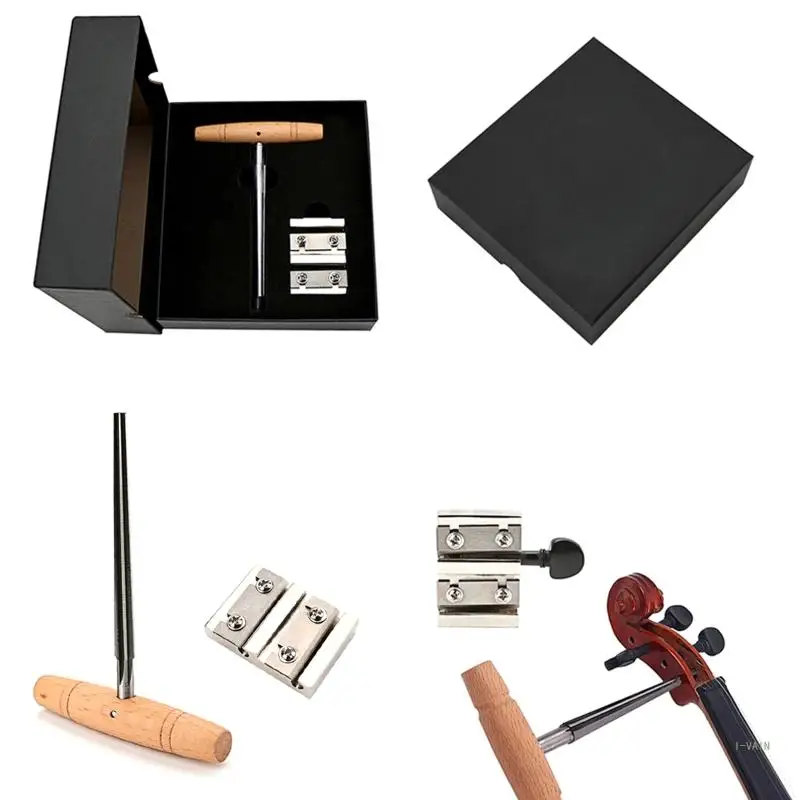 

M5TC Violin Peg Hole Reamer for 4/4 Violin with Wood Handle Violin Peg Reels Shaver Cutter Violin Luthier Tools