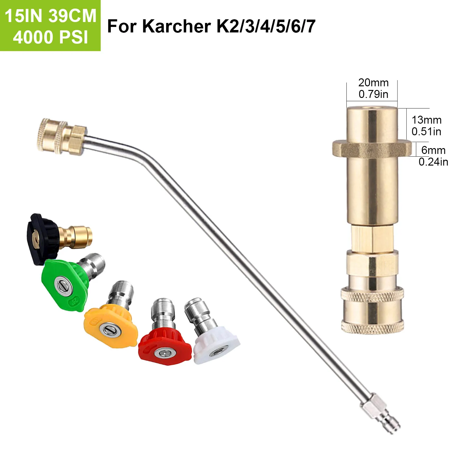 

Удлинительная насадка-пистолет для мойки высокого давления, изогнутая угловая насадка для очистки днища и желобов, для Karcher Larvor, быстроразъемное соединение 1/4 дюйма
